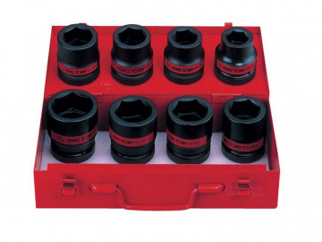 Набор ударных торцевых головок 1&quot, шестигранные, 15/16&quot-5/18&quot, 8 предметов KING TONY 8410SP