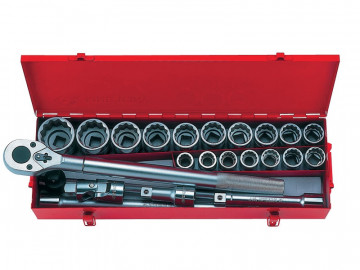 Набор торцевых головок с принадлежностями, 23 предмета KING TONY 6023SR