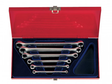 Набор накидных ключей, Е6-Е24, кейс, 6 предметов KING TONY 1406PR