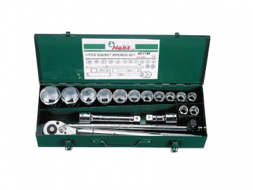 Набор инструментов на 3/4, 17 предметов Hans 6617M