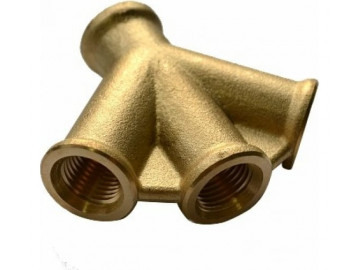 Муфта прямая, разветвитель на 3 выхода, 1/4', внутренняя резьба, латунь HUBERTH RP208353
