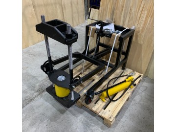 Съёмник шкворней для грузовых авто 100 тонн на тележке (с гидравлическоким насосом в комплекте) расстояние между шпильками 300 мм. garo-titan ттн-103/1