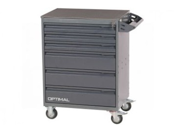 Тележка инструментальная, 6 выдвижных серых ящиков (ral 7012/7015) nordberg nt226 7012/7015